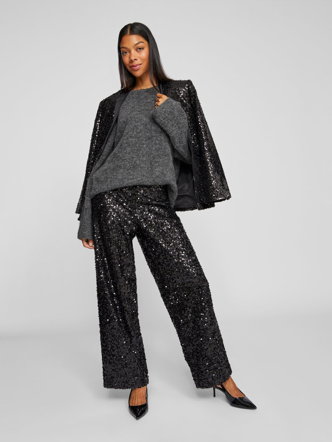 VIBORYA Trousers - Meteorite - VERO MODA & VILA Bergvik